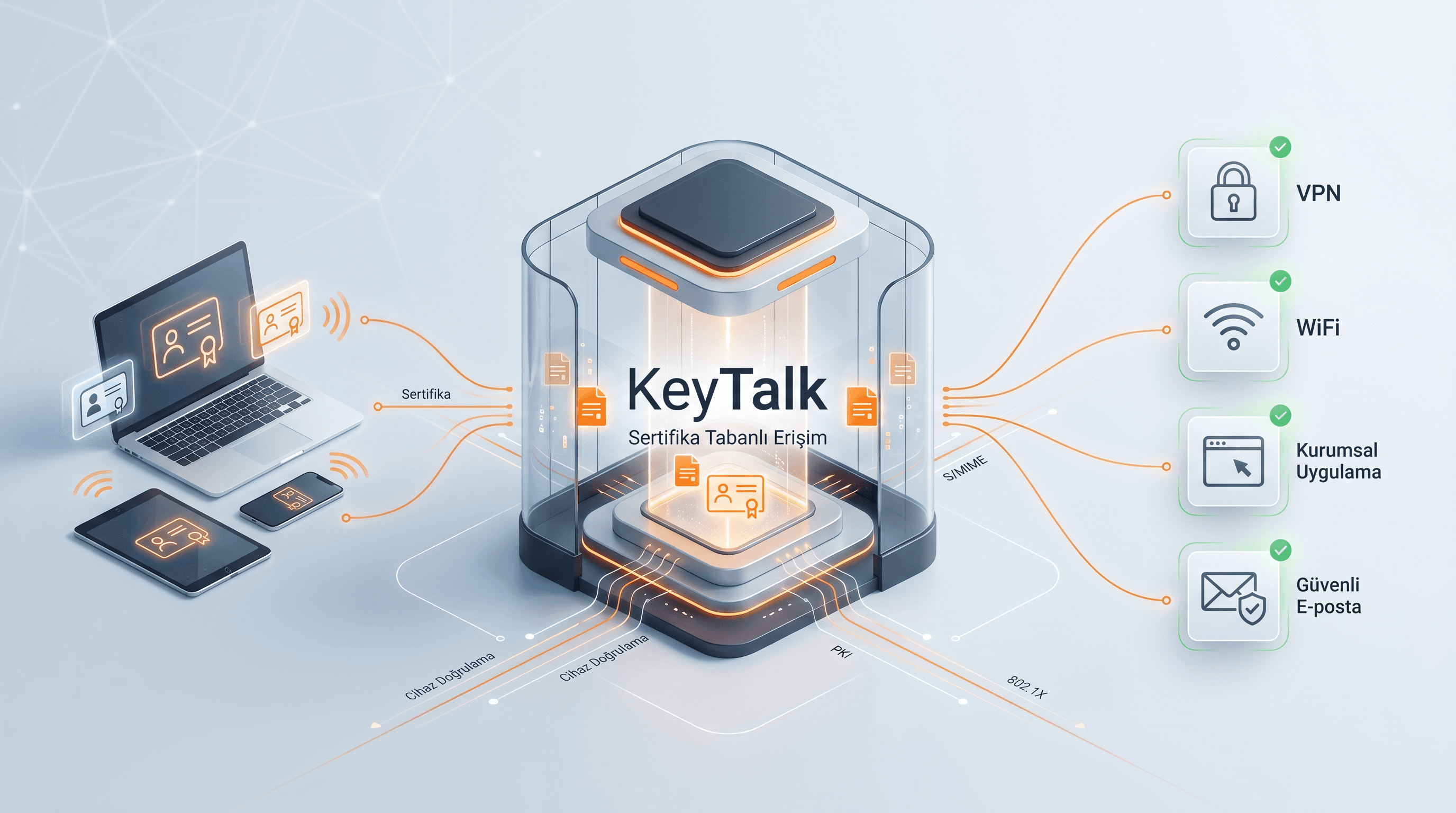 KeyTalk sertifika dağıtım platformu görseli